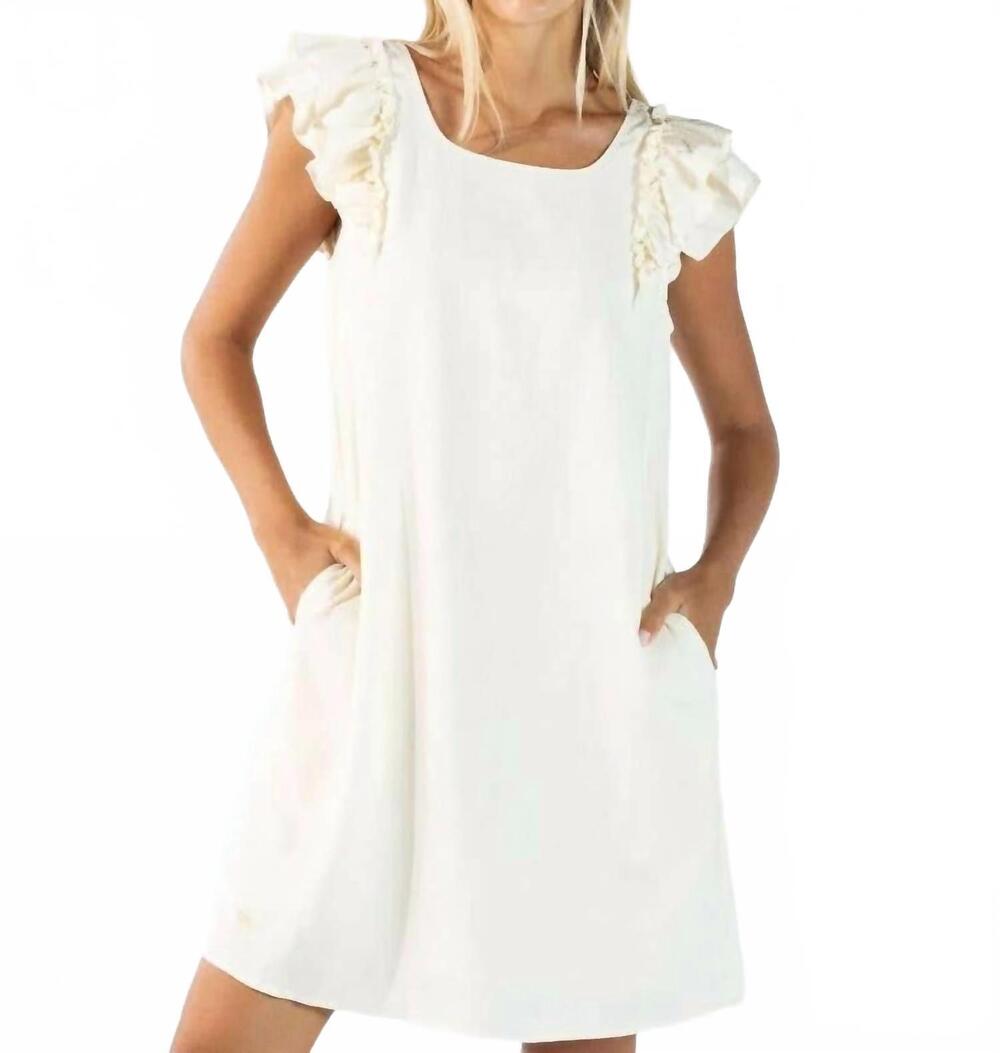 NEW SIMPLY SOUTHERN coquette mini dress in cream